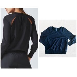 Fabletics Lola Cut Out Back Pullover Top long sleeve